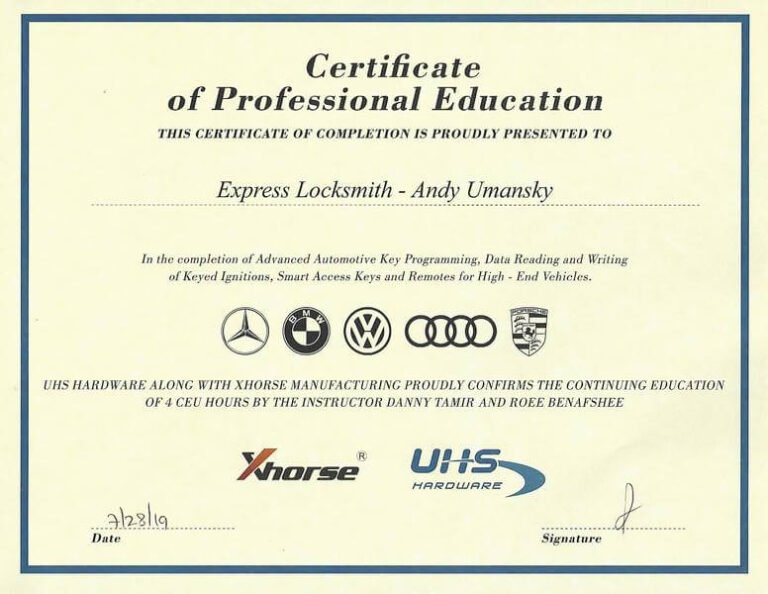 limu express certificate german car
