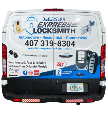 LIMU Express Locksmith service van in Orlando FL