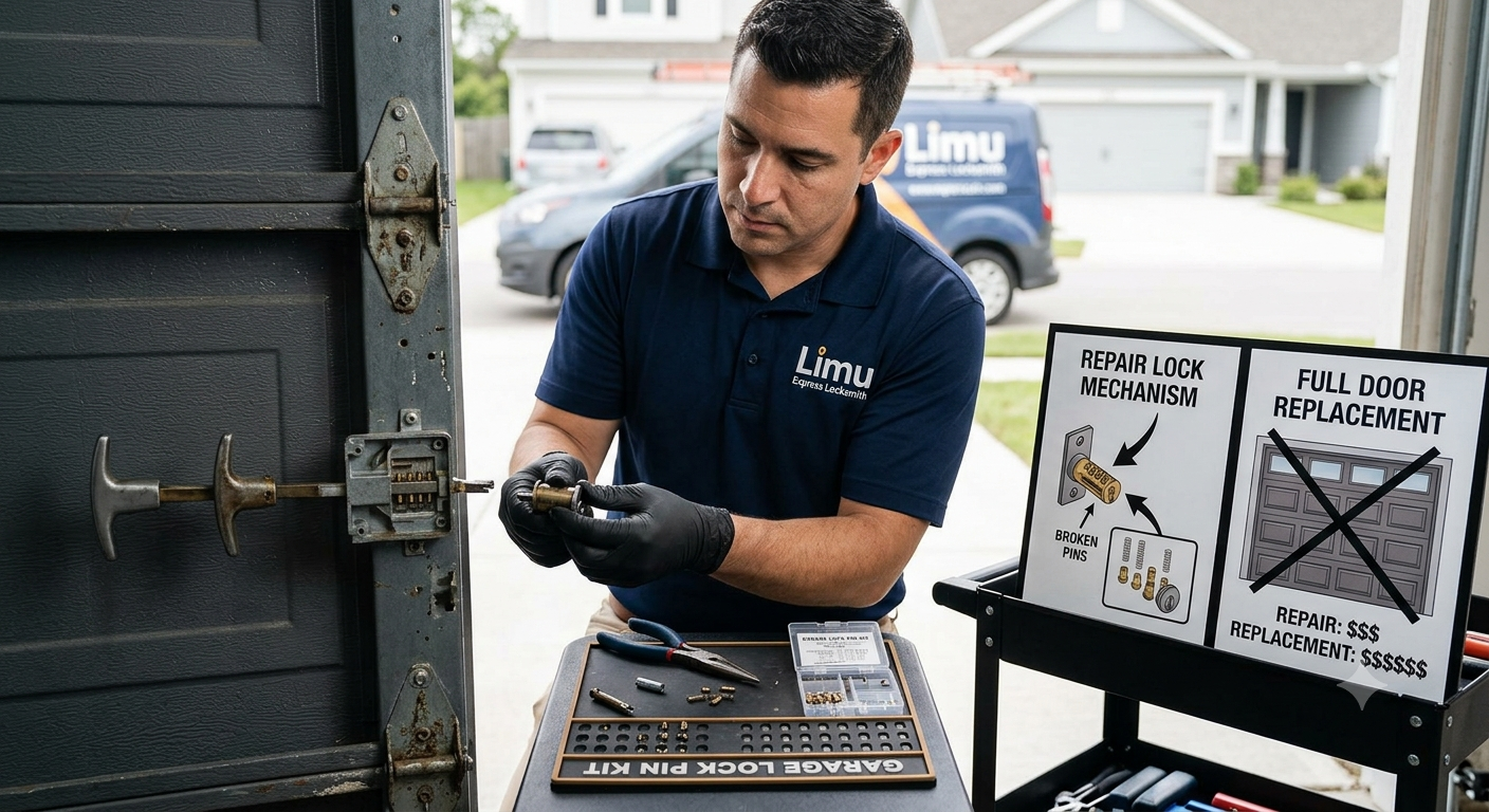 Garage Door Lock Repair vs Full Replacement